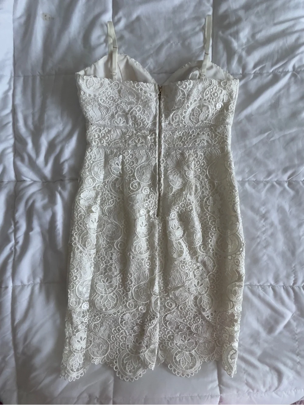 bebe Ivory Lace Mini Dress - Picture 4 of 4